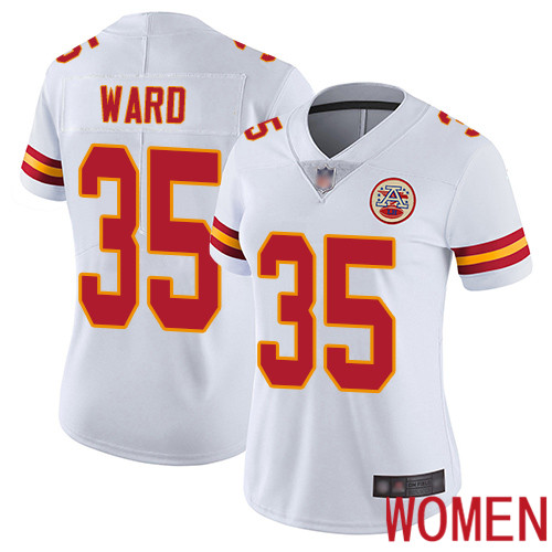 Women Kansas City Chiefs #35 Ward Charvarius White Vapor Untouchable Limited Player Football Nike NFL Jersey->youth nfl jersey->Youth Jersey